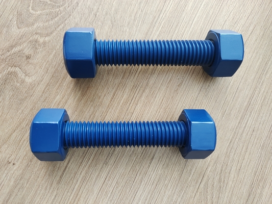 kaufen PTFE Coated A193 B7 Stud Bolt with 2 Heavy Hex Nuts 1/4