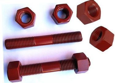 kaufen Verlegte beständiges PTFE Doppelt-Ende der hohen Temperatur Bolzen-Bolzen mit Nüssen online manufacture