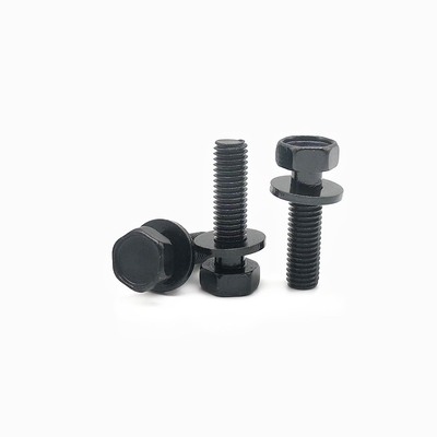 GR.10.9 Schwarze Oberfläche Hexagon-Kopfschrauben und einfache Waschmaschinen mit Hex-Nuss-Zubehör