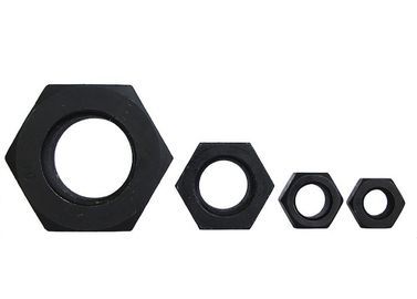 Kohlenstoffstahl-Hexagon-Kontermutter-Schwarzes, das Art mit Feingewinde überzieht